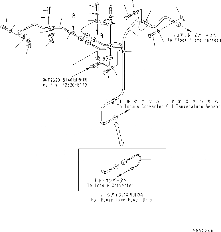 Схема запчастей Komatsu D155A-3 - ЭЛЕКТРОПРОВОДКА (СИЛОВАЯ ЛИНИЯ) (НАКЛОНЯЕМ. ОТВАЛ) СИЛОВАЯ ПЕРЕДАЧА И КОНЕЧНАЯ ПЕРЕДАЧА