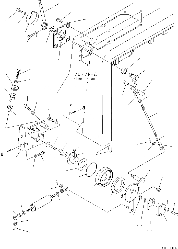 Схема запчастей Komatsu D155A-3 - РЫЧАГ УПРАВЛ-Я ПОДАЧЕЙ ТОПЛИВА КАБИНА ОПЕРАТОРА И СИСТЕМА УПРАВЛЕНИЯ