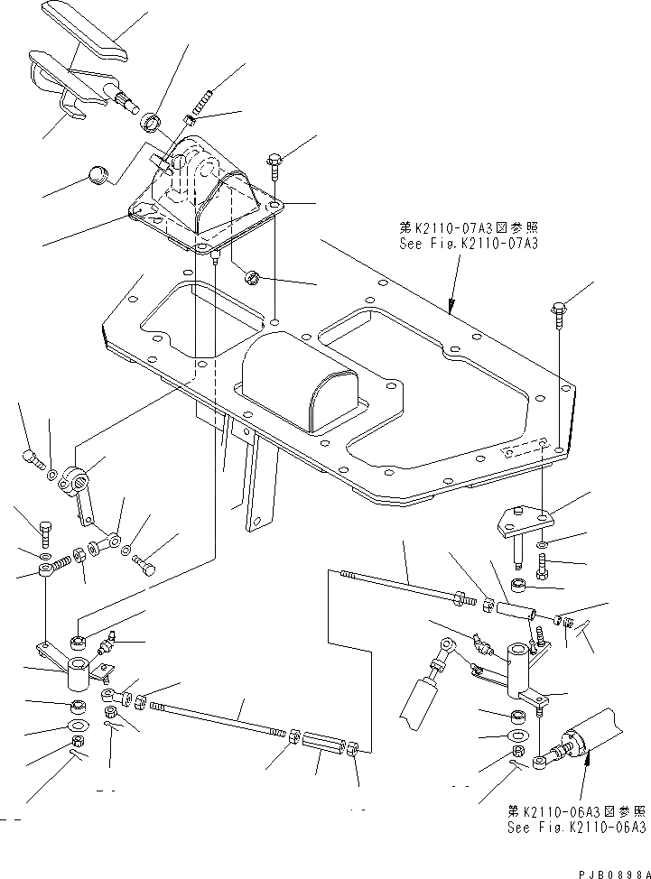 Схема запчастей Komatsu D155A-3 - ПЕДАЛЬ КРЫШКА(DECELERATOR ПОДУШКАAL И МЕХАНИЗМ) (ДЛЯ SYRIA)(№-) КАБИНА ОПЕРАТОРА И СИСТЕМА УПРАВЛЕНИЯ