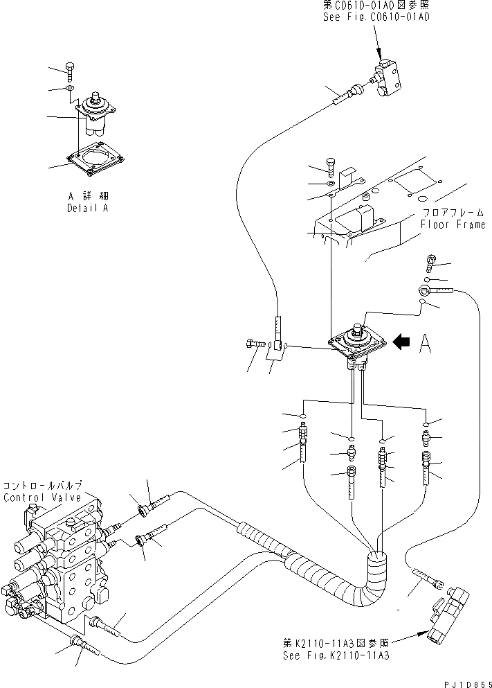 Схема запчастей Komatsu D155A-3 - ОТВАЛ УПРАВЛ-Е (ОТВАЛ С ПЕРЕКОСОМ) (/) (ДЛЯ SYRIA)(№-) КАБИНА ОПЕРАТОРА И СИСТЕМА УПРАВЛЕНИЯ