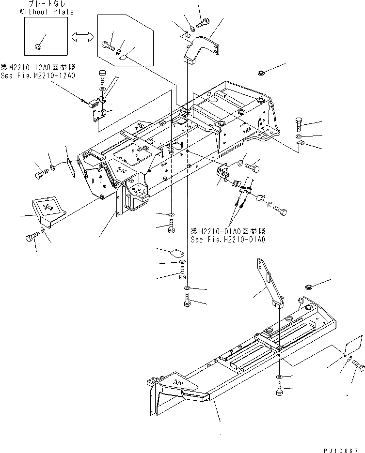 Схема запчастей Komatsu D155A-3 - КРЫЛО (ПРЕДПУСКОВ. ПОДОГРЕВ) ЧАСТИ КОРПУСА