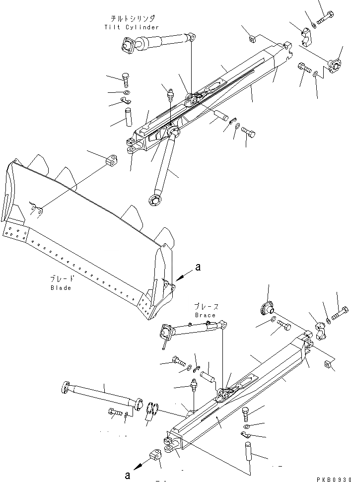 Схема запчастей Komatsu D155A-3 - DOZER РАМА (УСИЛЕНН.) РАБОЧЕЕ ОБОРУДОВАНИЕ