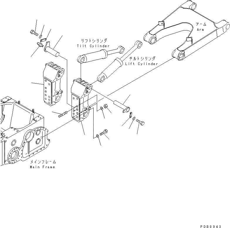 Схема запчастей Komatsu D155A-3 - РЫХЛИТЕЛЬ КРЕПЛЕНИЕ РАБОЧЕЕ ОБОРУДОВАНИЕ