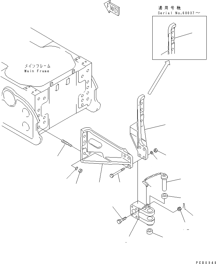 Схема запчастей Komatsu D155A-3 - СЦЕПНОЕ УСТРОЙСТВО РАБОЧЕЕ ОБОРУДОВАНИЕ
