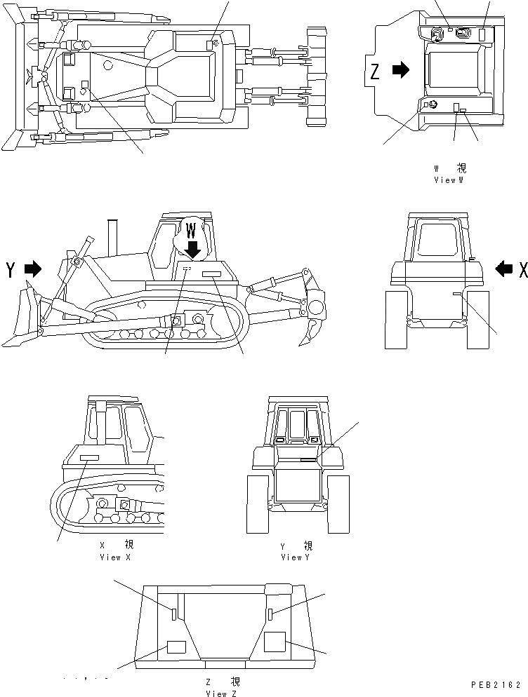 Схема запчастей Komatsu D155A-3 - МАРКИРОВКА (ПОРТУГАЛ.)(№-7) МАРКИРОВКА