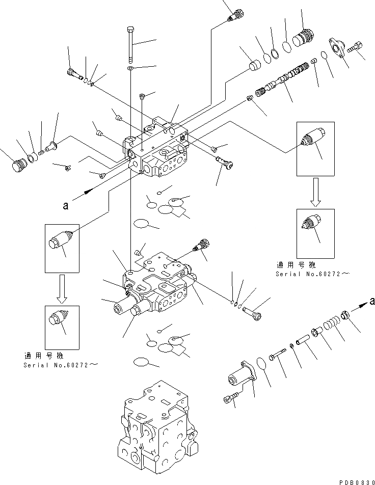 Схема запчастей Komatsu D155A-3 - ГИДР. БАК. (УПРАВЛЯЮЩ. КЛАПАН) (4-Х СЕКЦИОНН.) (/) ОСНОВН. КОМПОНЕНТЫ И РЕМКОМПЛЕКТЫ