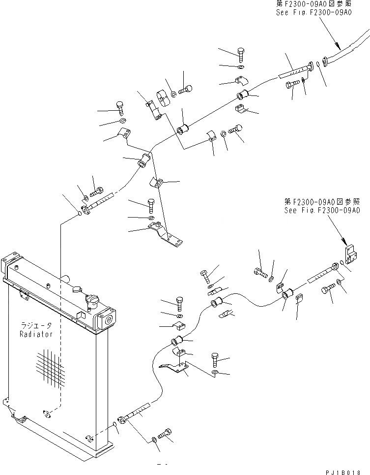 Схема запчастей Komatsu D155A-5 - ЛИНИИ МАСЛООХЛАДИТЕЛЯ (МОРОЗОУСТОЙЧИВ. СПЕЦ-Я)(№7-) СИСТЕМА ОХЛАЖДЕНИЯ