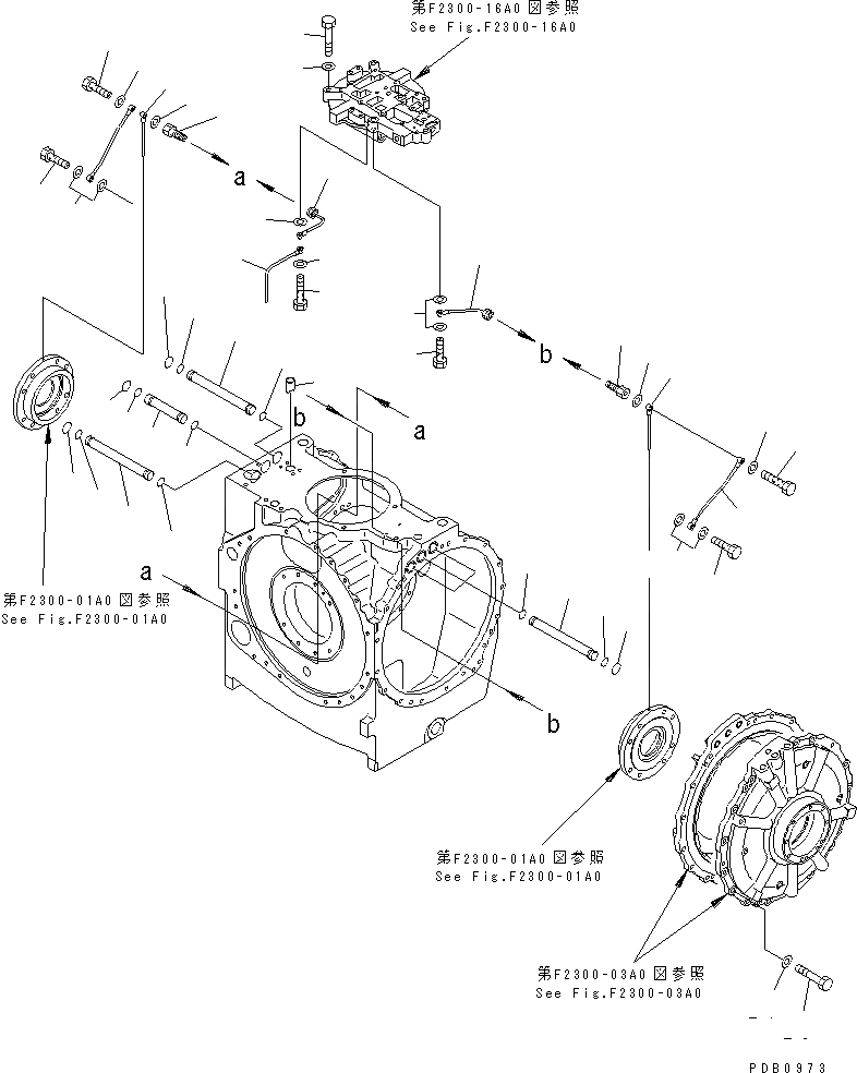 Схема запчастей Komatsu D155A-5 - РУЛЕВ. УПРАВЛЕНИЕ КОРПУС (/) СИЛОВАЯ ПЕРЕДАЧА И КОНЕЧНАЯ ПЕРЕДАЧА