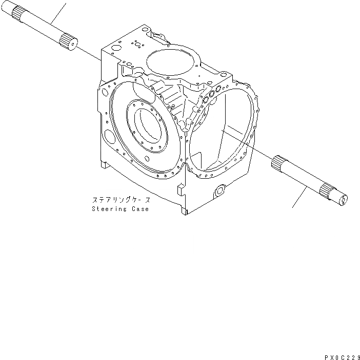 Схема запчастей Komatsu D155A-5 - ГИДРОТРАНСФОРМАТОР ВАЛ СИЛОВАЯ ПЕРЕДАЧА И КОНЕЧНАЯ ПЕРЕДАЧА