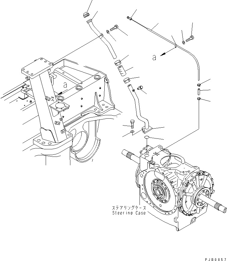Схема запчастей Komatsu D155A-5 - СИЛОВАЯ ПЕРЕДАЧА GAUGE ТРУБЫ (МОРОЗОУСТОЙЧИВ. СПЕЦ-Я)(№7-) ОСНОВН. РАМА И КОМПОНЕНТЫ