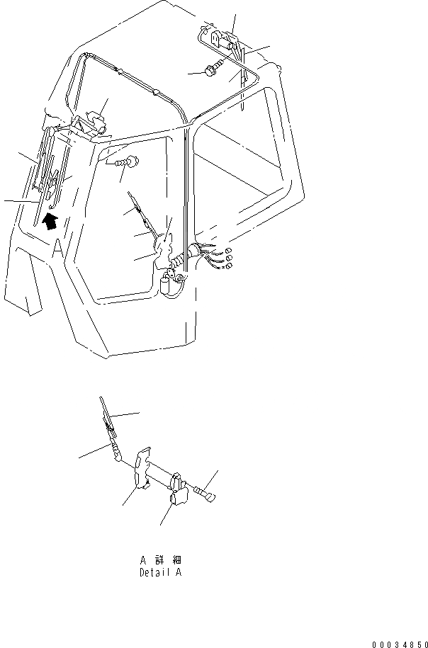Схема запчастей Komatsu D155A-5 - КАБИНА (ДВОРНИКИ) (МОРОЗОУСТОЙЧИВ. СПЕЦ-Я)(№7-) КАБИНА ОПЕРАТОРА И СИСТЕМА УПРАВЛЕНИЯ