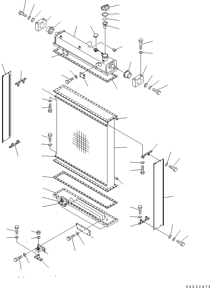 Схема запчастей Komatsu D155A-5 - РАДИАТОР (МОРОЗОУСТОЙЧИВ. СПЕЦ-Я)(№7-) ЧАСТИ КОРПУСА