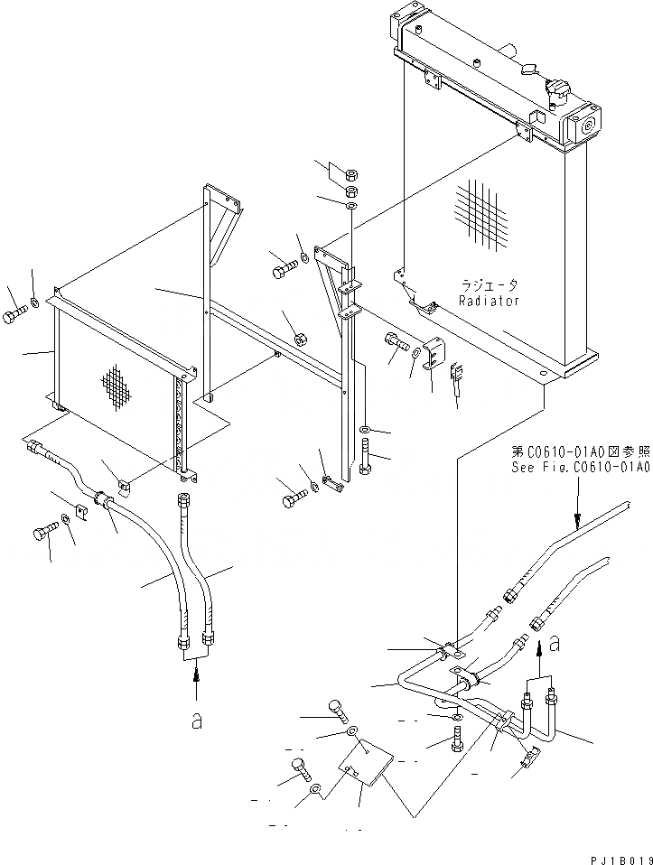 Схема запчастей Komatsu D155A-5 - МАСЛООХЛАДИТЕЛЬ (МОРОЗОУСТОЙЧИВ. СПЕЦ-Я)(№7-) ЧАСТИ КОРПУСА