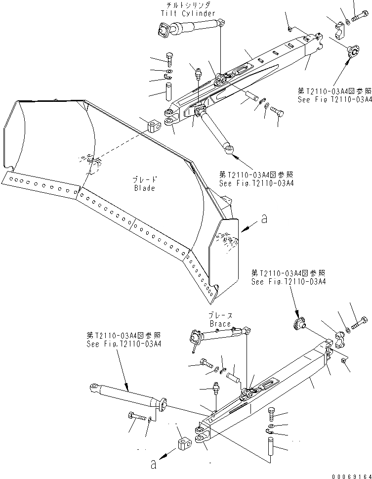 Схема запчастей Komatsu D155A-5 - DOZER РАМА (ДЛЯ УГОЛЬН. DOZER) (МОРОЗОУСТОЙЧИВ. СПЕЦ-Я) РАБОЧЕЕ ОБОРУДОВАНИЕ