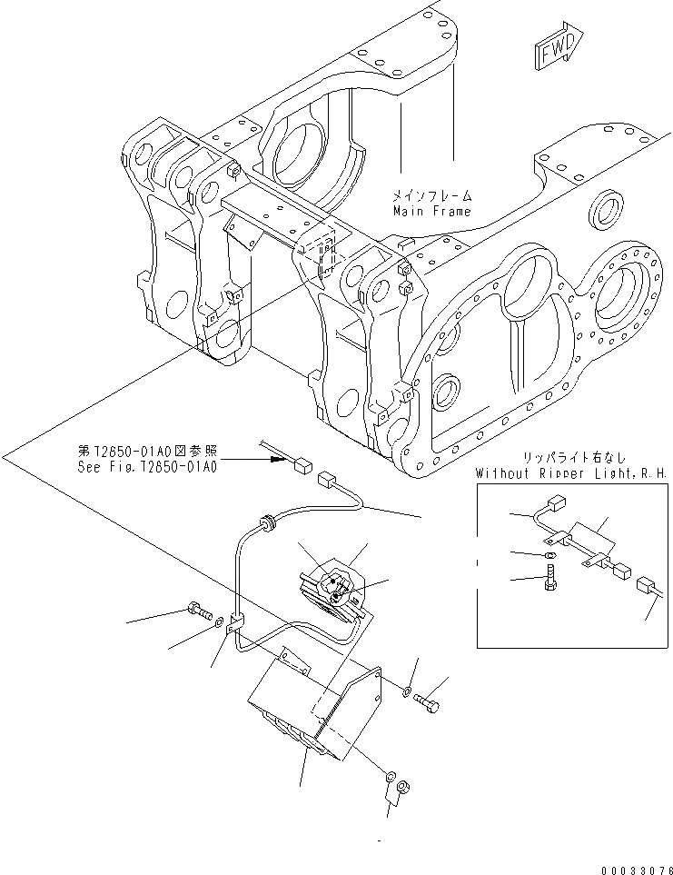 Схема запчастей Komatsu D155A-5 - ОСВЕЩЕНИЕ (МОРОЗОУСТОЙЧИВ. СПЕЦ-Я)(№7-) РАБОЧЕЕ ОБОРУДОВАНИЕ