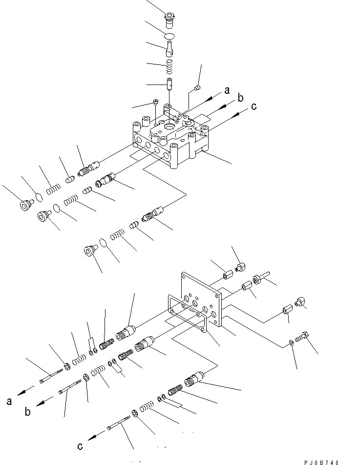 Схема запчастей Komatsu D155A-5 - КЛАПАН РУЛЕВОГО УПРАВЛЕНИЯ (/) СИЛОВАЯ ПЕРЕДАЧА И КОНЕЧНАЯ ПЕРЕДАЧА