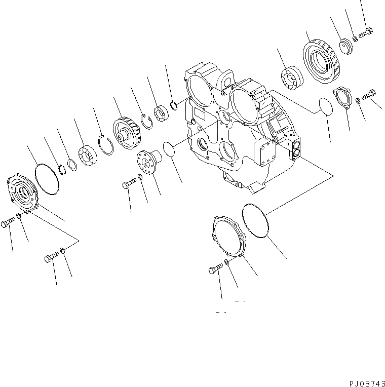 Схема запчастей Komatsu D155A-5 - ГИДРОТРАНСФОРМАТОР (МЕХ-М ОТБОРА МОЩНОСТИ ПРИВОД) СИЛОВАЯ ПЕРЕДАЧА И КОНЕЧНАЯ ПЕРЕДАЧА