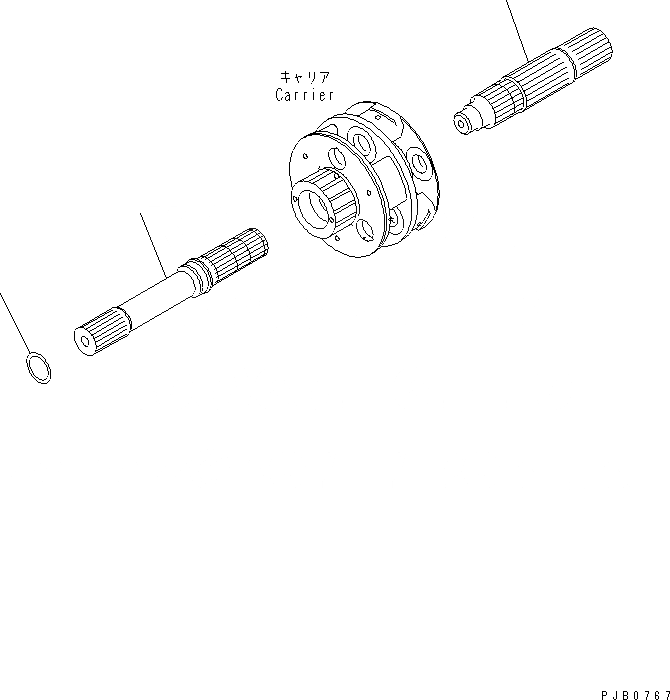 Схема запчастей Komatsu D155A-5 - ТРАНСМИССИЯ (ВХОД И ВЫХОДНОЙ ВАЛ) СИЛОВАЯ ПЕРЕДАЧА И КОНЕЧНАЯ ПЕРЕДАЧА