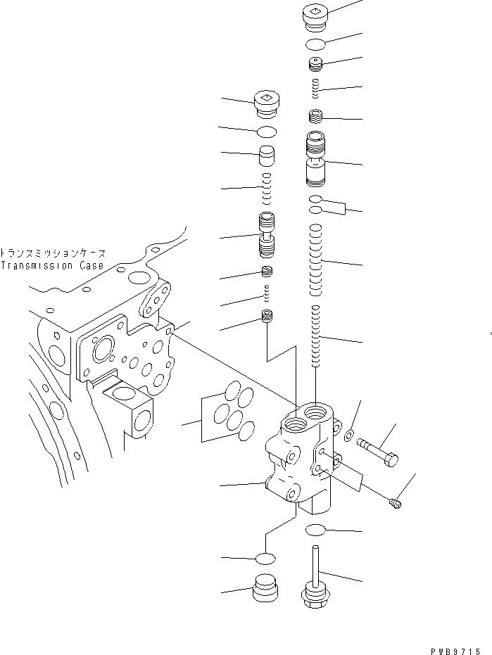 Схема запчастей Komatsu D155A-5 - ТРАНСМИССИЯ (ОСНОВН. РАЗГРУЗ. КЛАПАН) СИЛОВАЯ ПЕРЕДАЧА И КОНЕЧНАЯ ПЕРЕДАЧА