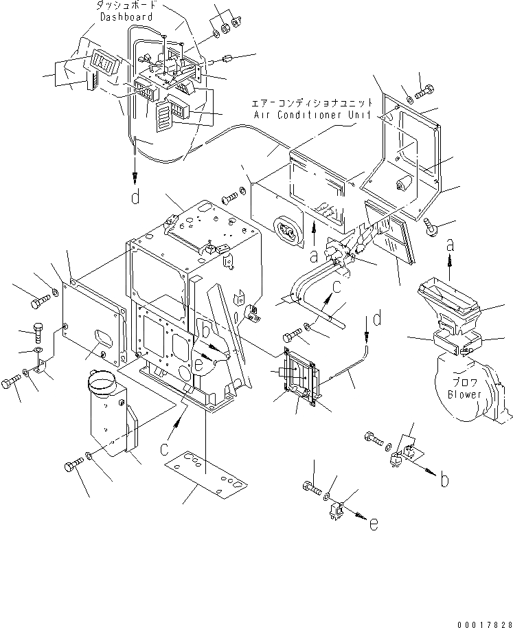 Схема запчастей Komatsu D155A-5 - ПРИБОРНАЯ ПАНЕЛЬ (КОНДИЦ. ВОЗДУХА) (ДЛЯ ЗАПЫЛЕНН. РАЙОНОВ) КАБИНА ОПЕРАТОРА И СИСТЕМА УПРАВЛЕНИЯ