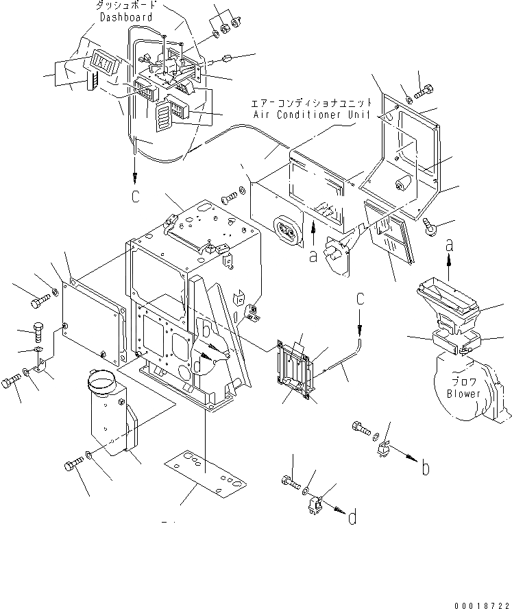 Схема запчастей Komatsu D155A-5 - ПРИБОРНАЯ ПАНЕЛЬ (ОБОГРЕВАТЕЛЬ.) (ДЛЯ ЗАПЫЛЕНН. РАЙОНОВ)(№9-) КАБИНА ОПЕРАТОРА И СИСТЕМА УПРАВЛЕНИЯ
