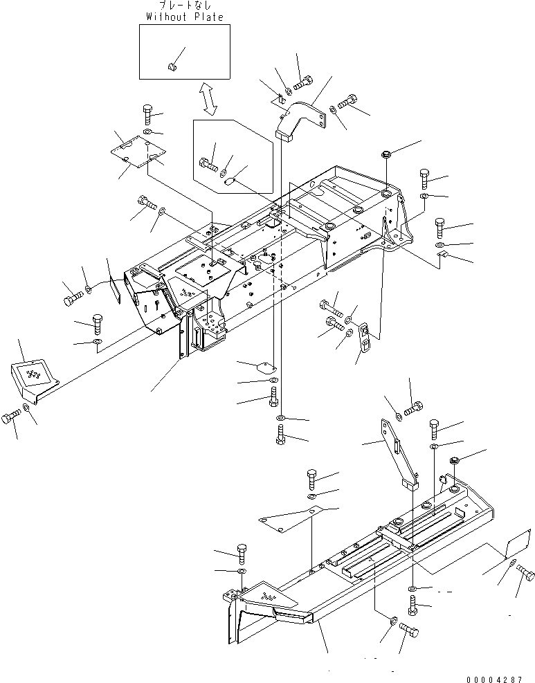 Схема запчастей Komatsu D155A-5 - КРЫЛО (ПРЕДПУСКОВ. ПОДОГРЕВ) ЧАСТИ КОРПУСА