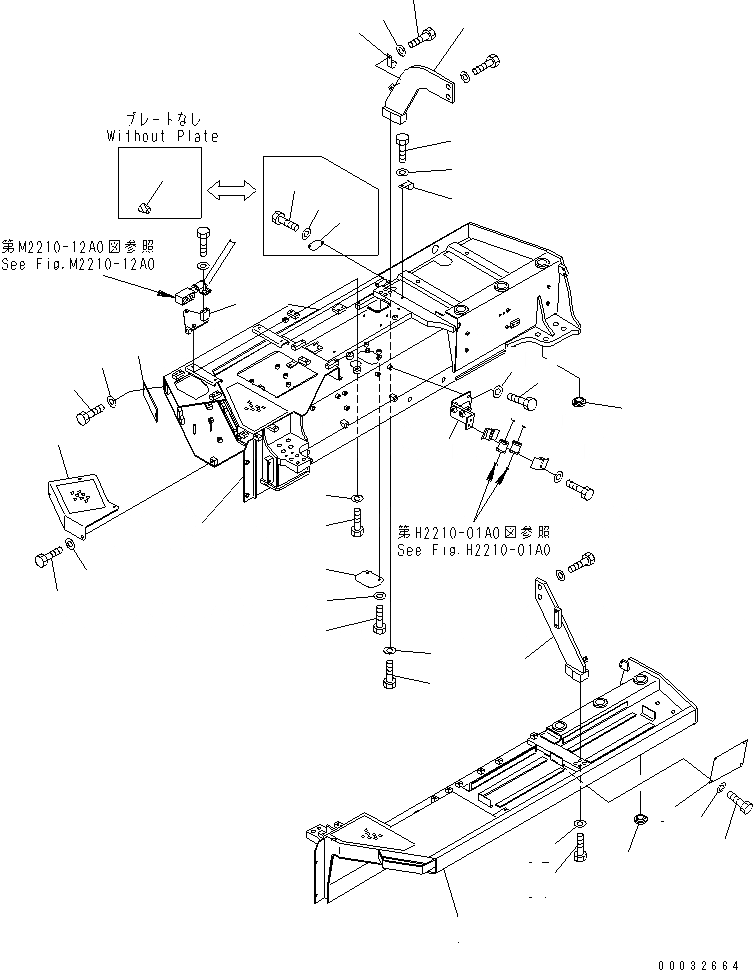 Схема запчастей Komatsu D155A-5 - КРЫЛО (ДЛЯ ДОПОЛН. ПЕЧКА)(№-8) ЧАСТИ КОРПУСА