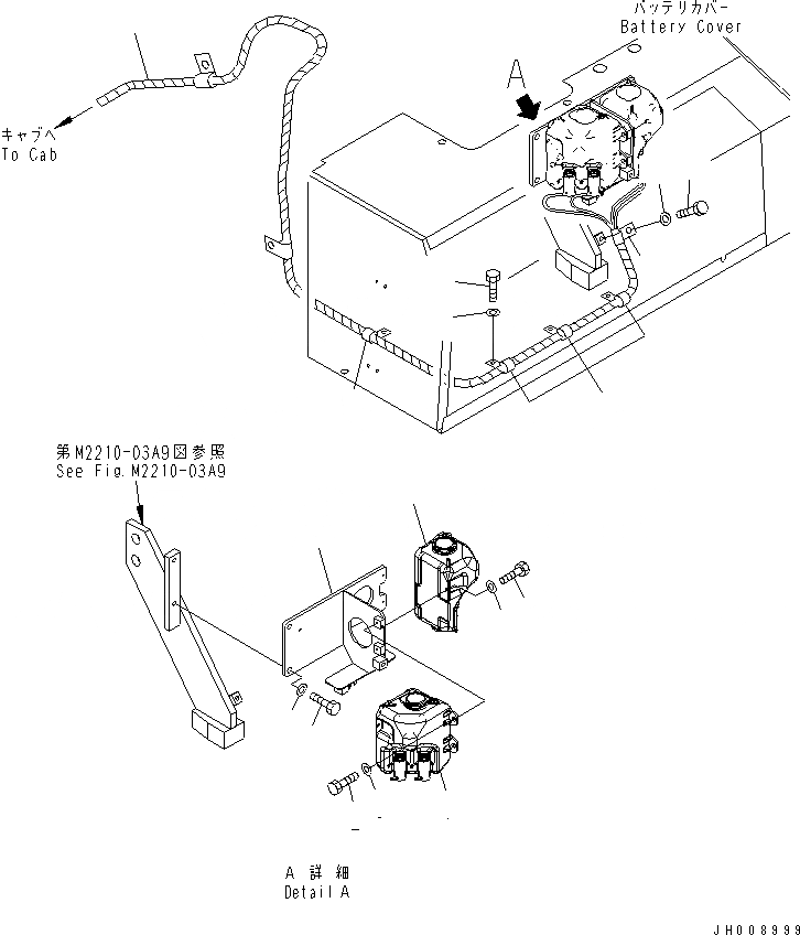 Схема запчастей Komatsu D155A-5 - КРЫЛО (ОМЫВАТЕЛЬ БАКE) ЧАСТИ КОРПУСА