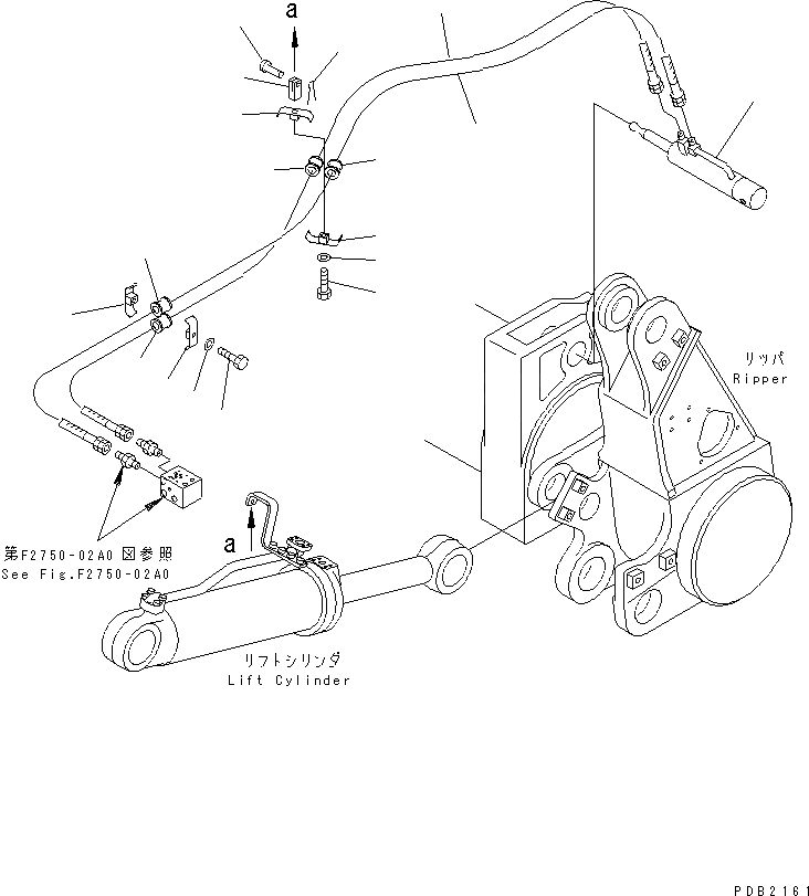 Схема запчастей Komatsu D155A-5 - ЦИЛИНДР СТОПОРН. ПАЛЬЦА ТРУБЫ РАБОЧЕЕ ОБОРУДОВАНИЕ