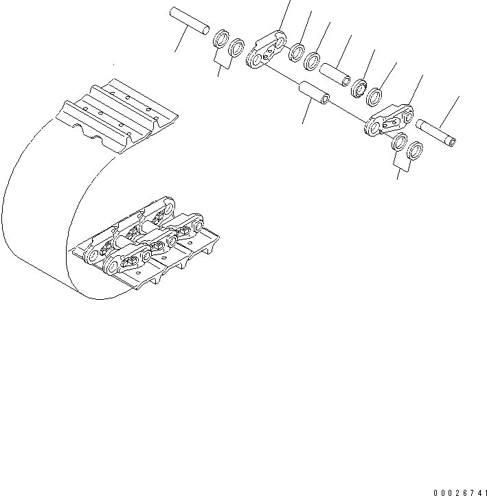 Схема запчастей Komatsu D155A-5 - ГУСЕН. ЦЕПЬ ASSENMBLY (ОДИНОЧН. ГРУНТОЗАЦЕП SHOE) (ПОСТАВЛЯЕТСЯ ОТДЕЛЬНО) (СМАЗ. УПЛОТНЕНИЕED ТИП) (8 SET)(№-) ОСНОВН. КОМПОНЕНТЫ И РЕМКОМПЛЕКТЫ