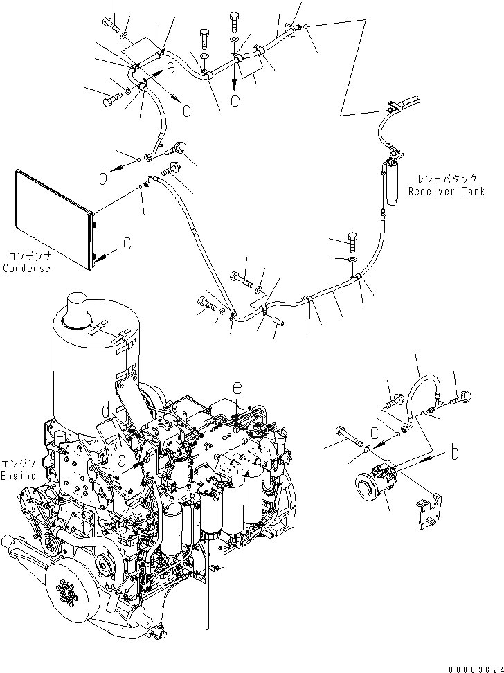 Схема запчастей Komatsu D155A-6 - КОМПРЕССОР (КОМПРЕССОР И ШЛАНГИ) (ДЛЯ ЗАПЫЛЕНН. МЕСТНОСТИ)(№8-) КОМПОНЕНТЫ ДВИГАТЕЛЯ