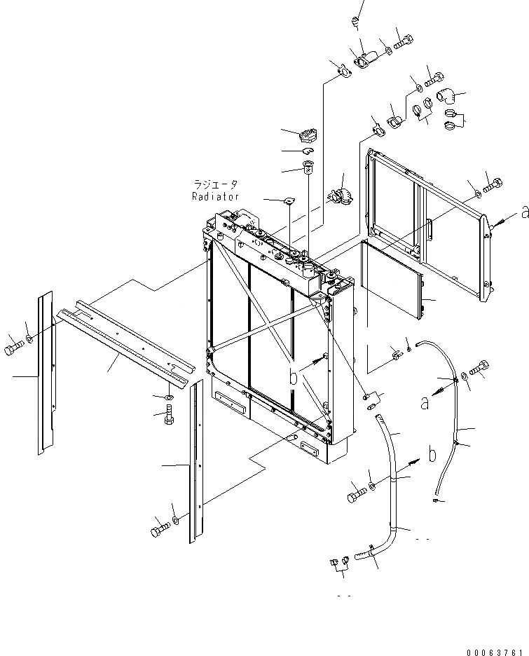 Схема запчастей Komatsu D155A-6 - ОХЛАЖД-Е (СИСТЕМА ТРУБ РАДИАТОРА И КОНДЕНСАТОР) (С КАБИНОЙ)(№8-8) СИСТЕМА ОХЛАЖДЕНИЯ