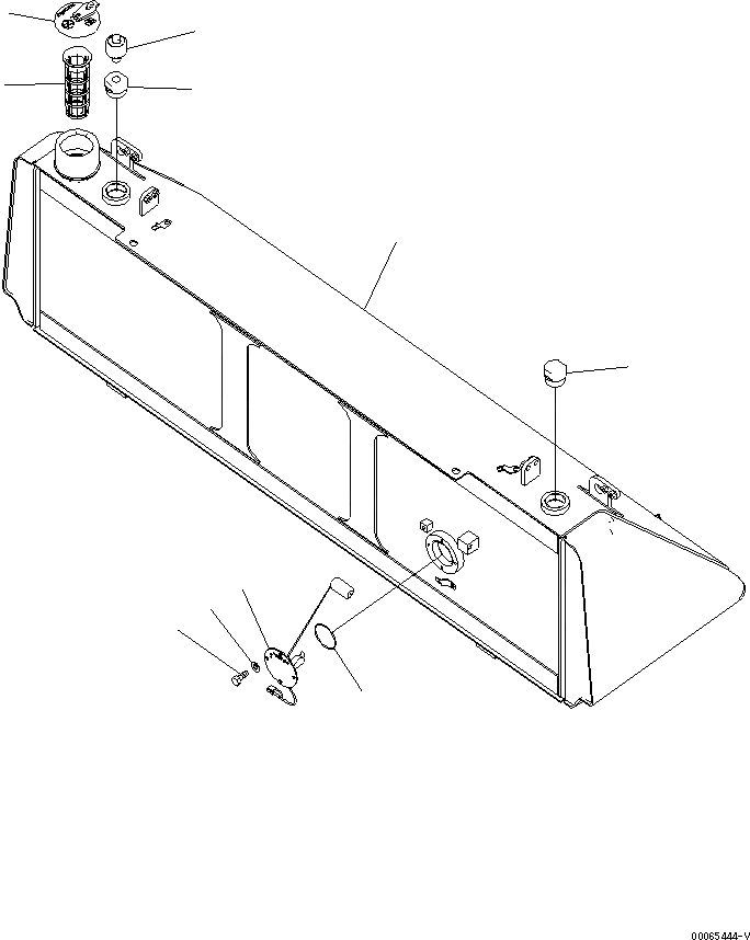 Схема запчастей Komatsu D155A-6 - ТОПЛИВН. БАК.(№8-) ТОПЛИВН. БАК. AND КОМПОНЕНТЫ