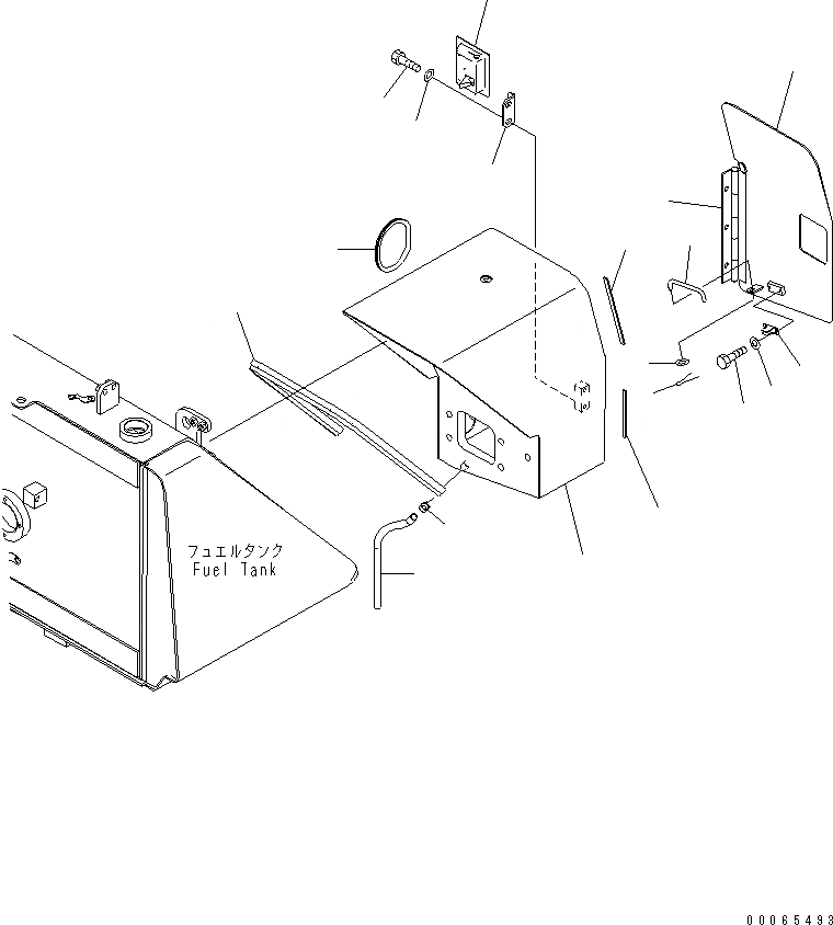 Схема запчастей Komatsu D155A-6 - ВОДООТДЕЛИТЕЛЬ КОРПУС (COVER)(№8-8) ТОПЛИВН. БАК. AND КОМПОНЕНТЫ