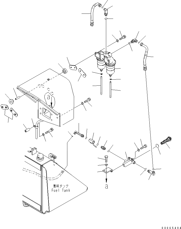 Схема запчастей Komatsu D155A-6 - ВОДООТДЕЛИТЕЛЬ КОРПУС (ВОДООТДЕЛИТЕЛЬ)(№8-) ТОПЛИВН. БАК. AND КОМПОНЕНТЫ