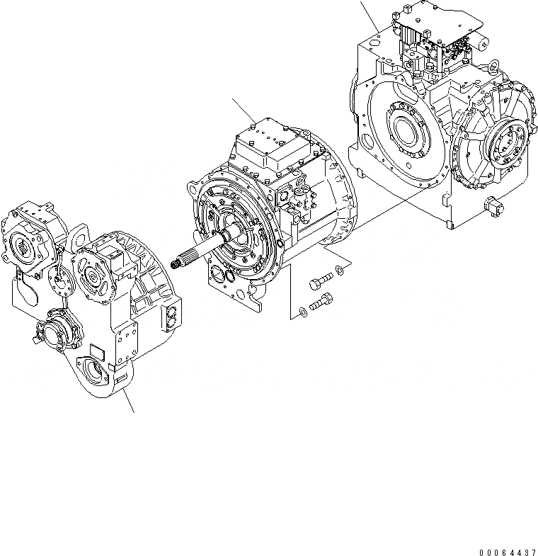 Схема запчастей Komatsu D155A-6 - СИЛОВАЯ ПЕРЕДАЧА(№8-) СИЛОВАЯ ПЕРЕДАЧА И КОНЕЧНАЯ ПЕРЕДАЧА