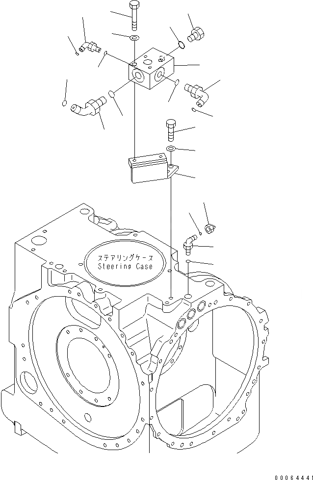 Схема запчастей Komatsu D155A-6 - СИЛОВАЯ ПЕРЕДАЧА (ТРУБЫ И КОРПУС)(№8-) СИЛОВАЯ ПЕРЕДАЧА И КОНЕЧНАЯ ПЕРЕДАЧА