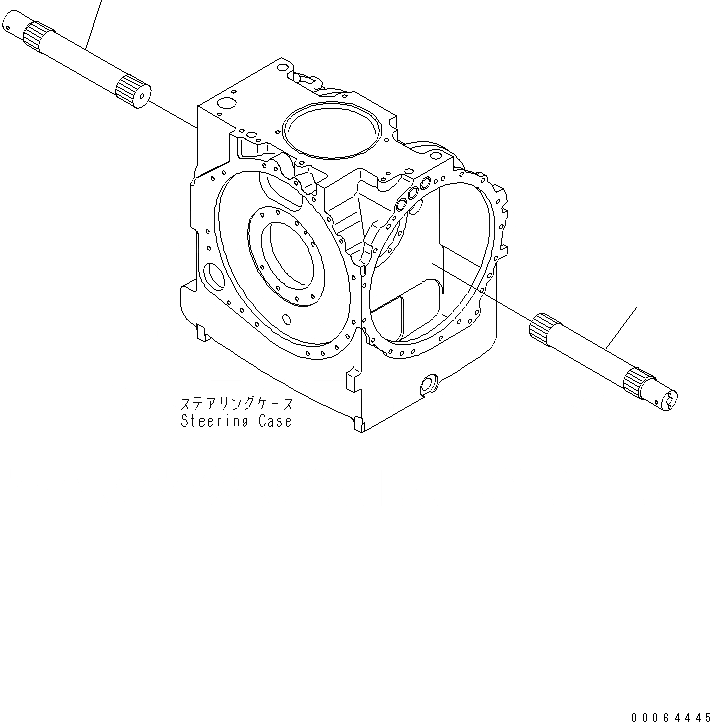 Схема запчастей Komatsu D155A-6 - СИЛОВАЯ ПЕРЕДАЧА (ОСНОВН. ВАЛ)(№8-) СИЛОВАЯ ПЕРЕДАЧА И КОНЕЧНАЯ ПЕРЕДАЧА