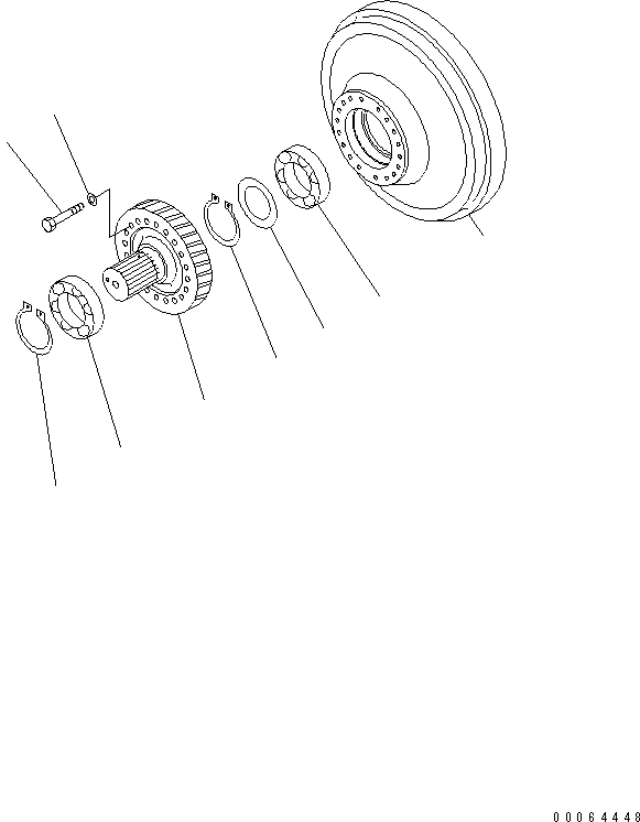 Схема запчастей Komatsu D155A-6 - ГИДРОТРАНСФОРМАТОР (ВХОД И КОРПУС ПРИВОДА)(№8-) СИЛОВАЯ ПЕРЕДАЧА И КОНЕЧНАЯ ПЕРЕДАЧА