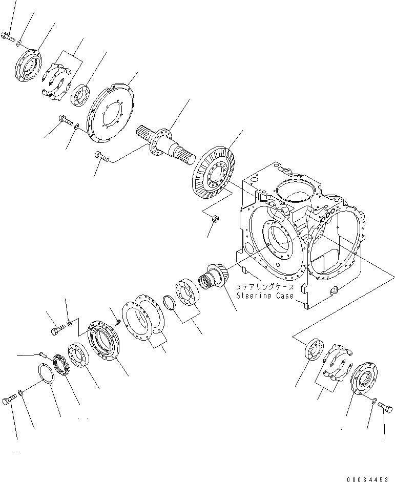 Схема запчастей Komatsu D155A-6 - РУЛЕВ. УПРАВЛЕНИЕ (КОНИЧЕСКАЯ ПЕРЕДАЧА)(№8-) СИЛОВАЯ ПЕРЕДАЧА И КОНЕЧНАЯ ПЕРЕДАЧА