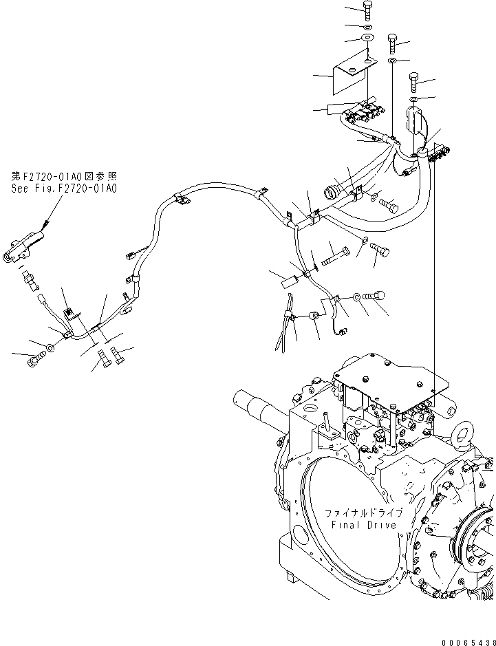 Схема запчастей Komatsu D155A-6 - ЭЛЕКТРОПРОВОДКА (СИЛОВАЯ ЛИНИЯ) (/)(№8-) СИЛОВАЯ ПЕРЕДАЧА И КОНЕЧНАЯ ПЕРЕДАЧА