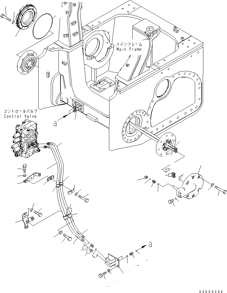 Схема запчастей Komatsu D155A-6 - ПЕРЕКОС. ОТВАЛА ЛИНИЯ (ДЛЯ ОТВАЛ С ПЕРЕКОСОМ)(№8-) ГИДРАВЛИКА