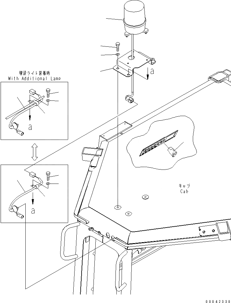 Схема запчастей Komatsu D155A-6 - BEACON(№8-) КАБИНА ОПЕРАТОРА И СИСТЕМА УПРАВЛЕНИЯ