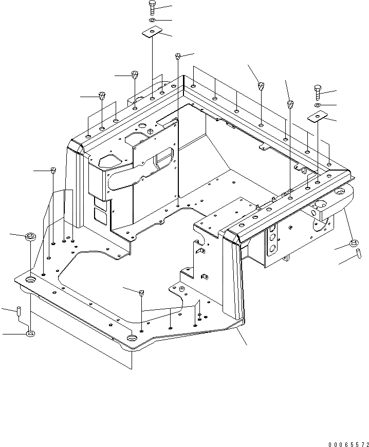 Схема запчастей Komatsu D155A-6 - ОСНОВН. КОНСТРУКЦИЯ (С КАБИНОЙ)(№8-) КАБИНА ОПЕРАТОРА И СИСТЕМА УПРАВЛЕНИЯ
