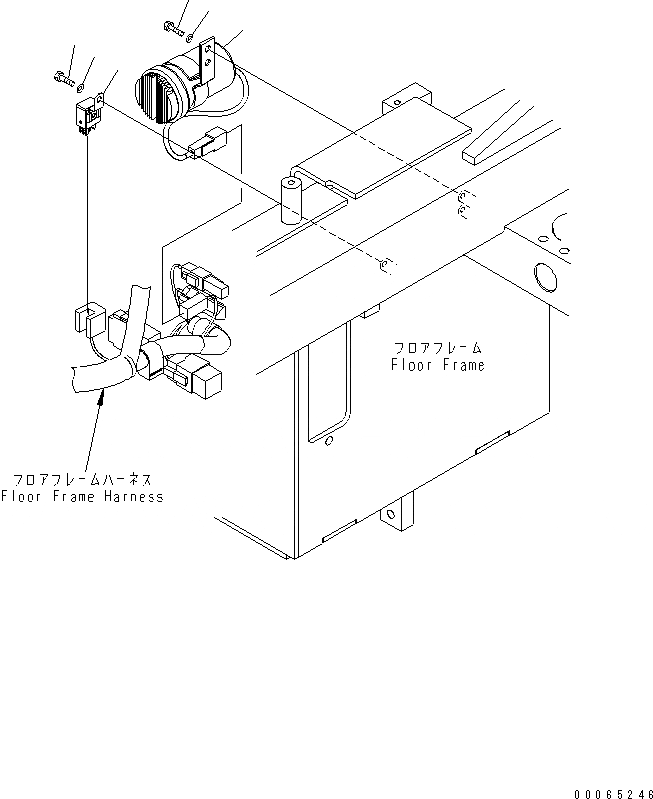 Схема запчастей Komatsu D155A-6 - ОСНОВН. КОНСТРУКЦИЯ (МОНИТОР BUZZER) (БЕЗ КАБИНЫ)(№8-) КАБИНА ОПЕРАТОРА И СИСТЕМА УПРАВЛЕНИЯ