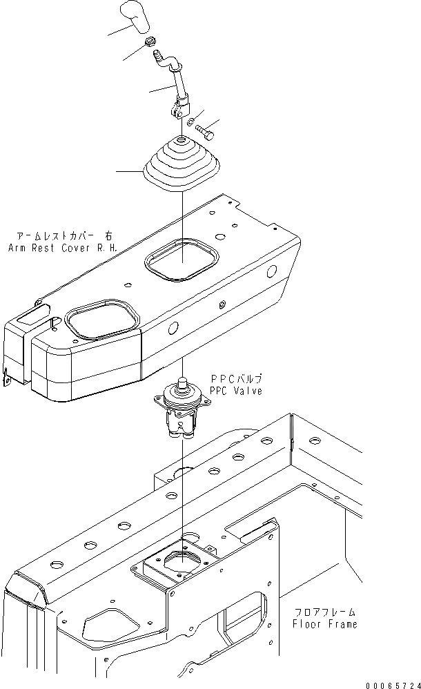 Схема запчастей Komatsu D155A-6 - ОСНОВН. КОНСТРУКЦИЯ (РЫЧАГ УПРАВЛЕНИЯ РЫХЛИТЕЛЕМ) (С КАБИНОЙ)(№8-) КАБИНА ОПЕРАТОРА И СИСТЕМА УПРАВЛЕНИЯ