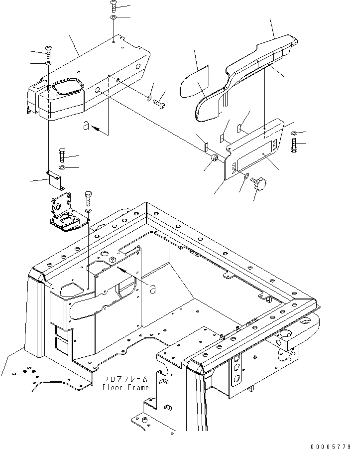 Схема запчастей Komatsu D155A-6 - ОСНОВН. КОНСТРУКЦИЯ (ПОДЛОКОТНИК И COVER) (БЕЗ РЫХЛИТЕЛЯ)(№8-) КАБИНА ОПЕРАТОРА И СИСТЕМА УПРАВЛЕНИЯ