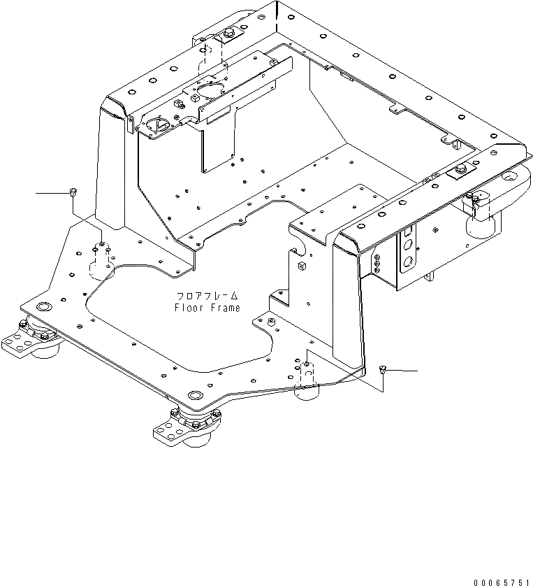 Схема запчастей Komatsu D155A-6 - КРЕПЛЕНИЕ ПОЛА (ЗАГЛУШКА) (С КАБИНОЙ)(№8-) КАБИНА ОПЕРАТОРА И СИСТЕМА УПРАВЛЕНИЯ