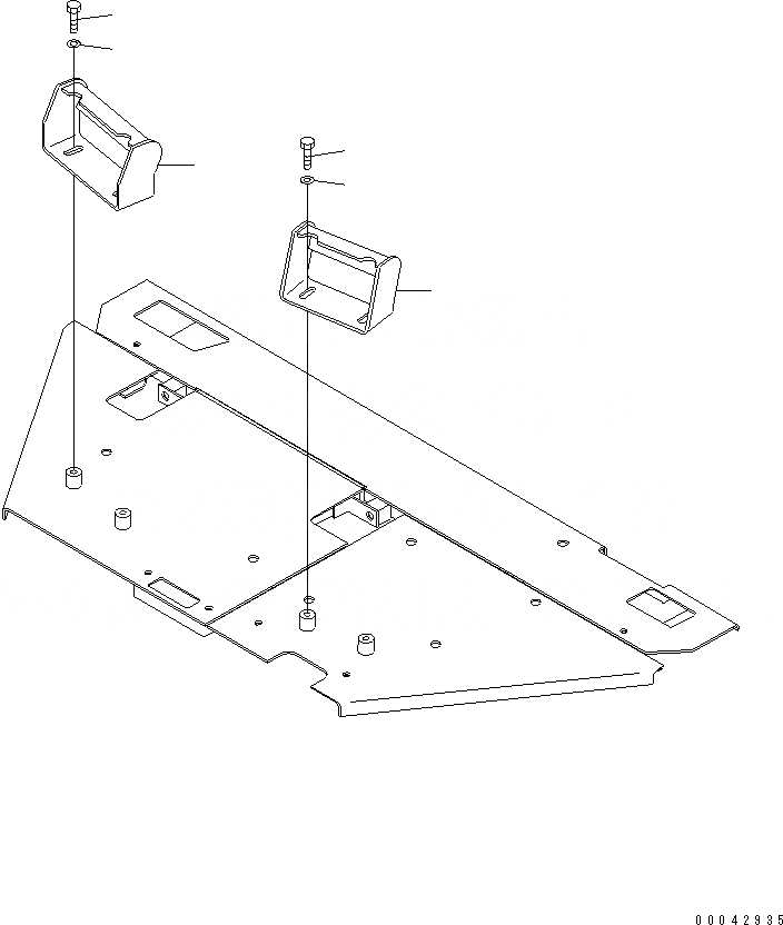 Схема запчастей Komatsu D155A-6 - ПОКРЫТИЕ НИЖН. ЧАСТИ КАБИНЫ (УПОР ДЛЯ НОГ) (С КАБИНОЙ)(№8-) КАБИНА ОПЕРАТОРА И СИСТЕМА УПРАВЛЕНИЯ