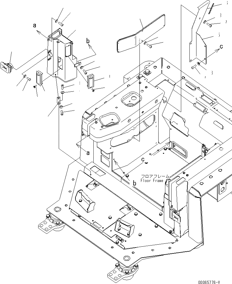 Схема запчастей Komatsu D155A-6 - ПОКРЫТИЕ НИЖН. ЧАСТИ КАБИНЫ (ПРАВ.) (С КАБИНОЙ)(№8-) КАБИНА ОПЕРАТОРА И СИСТЕМА УПРАВЛЕНИЯ